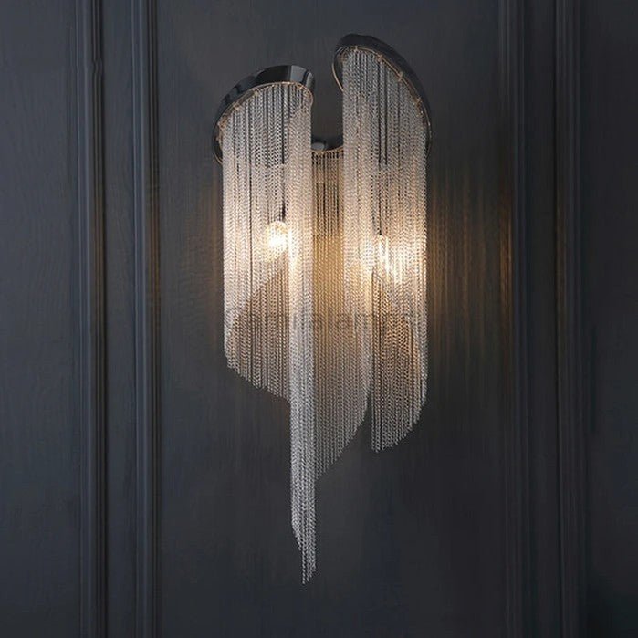 Sienna Aluminum Chain Modern Tassel Wall Sconce - Camilalamps - CAM - SI - 01