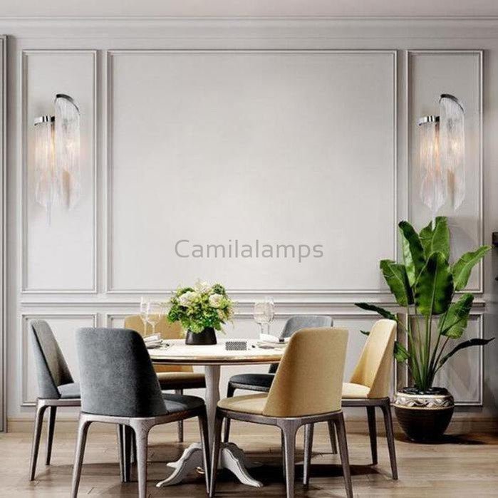 Sienna Aluminum Chain Modern Tassel Wall Sconce - Camilalamps - CAM - SI - 01