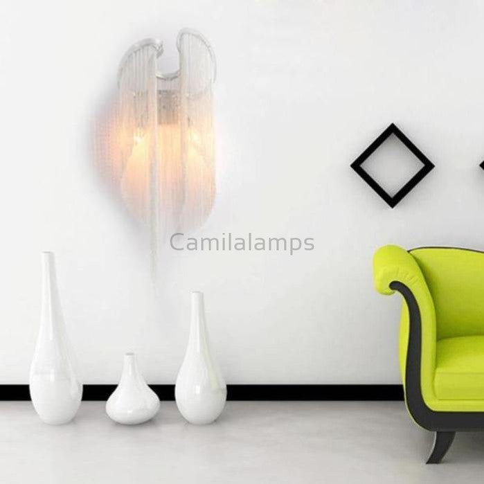 Sienna Aluminum Chain Modern Tassel Wall Sconce - Camilalamps - CAM - SI - 01