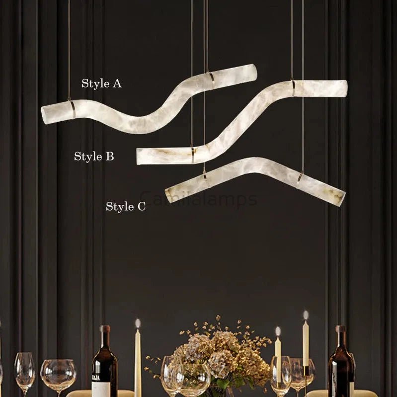 Simplicity Alabaster Chandelier - Camilalamps - Simpl - 2084 - Style - L39.4 - 6