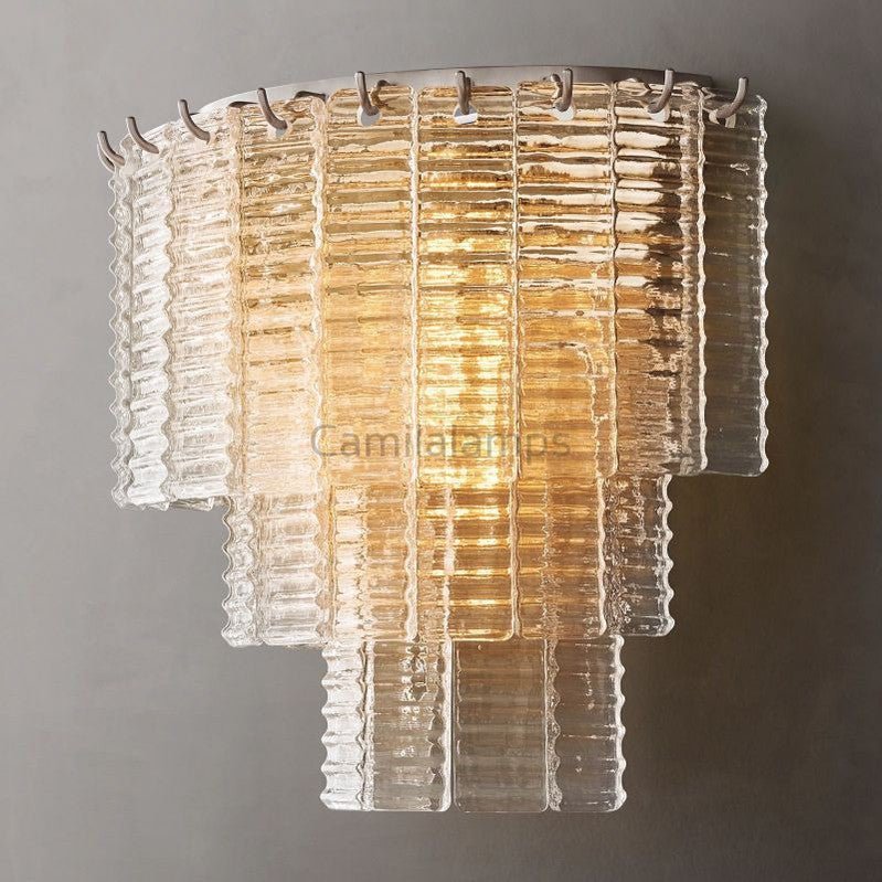 Sirene Clear Smoke Glass Wall Sconce - Camilalamps - CAA - 10042A6