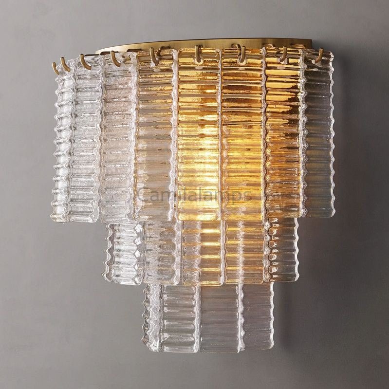 Sirene Clear Smoke Glass Wall Sconce - Camilalamps - CAA - 10042A4