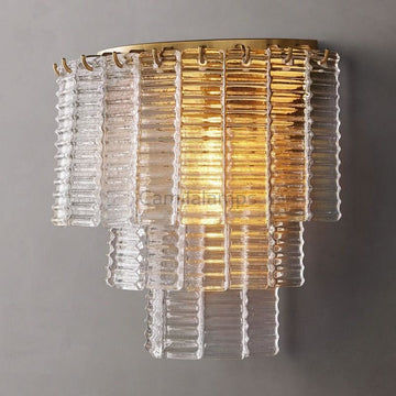 Sirene Clear Smoke Glass Wall Sconce - Camilalamps - CAA - 10042A4