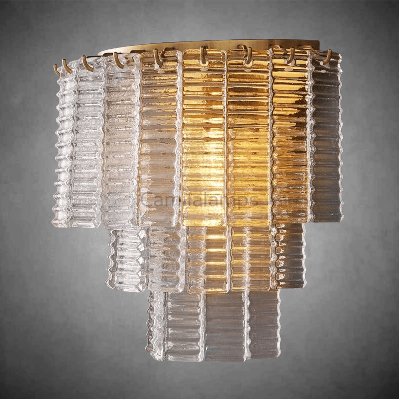 Sirene Smoke Glass Wall Sconce( customized size) - Camilalamps - CAA - 10043A0
