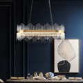 Skylar Oval Glass Chandelier For Dining Room - Camilalamps - ILC0607