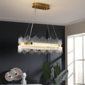 Skylar Oval Glass Chandelier For Dining Room - Camilalamps - ILC0606