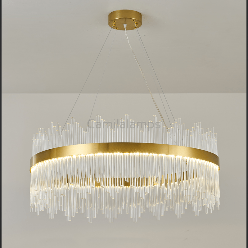 Skylar Round Glass Chandelier - Camilalamps - ILC0604