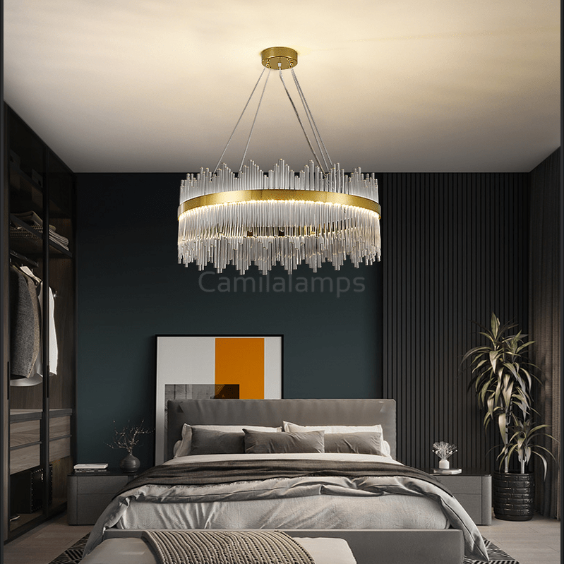 Skylar Round Glass Chandelier - Camilalamps - ILC0605