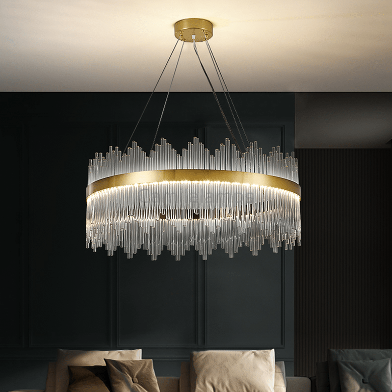 Skylar Round Glass Chandelier - Camilalamps - ILC0604