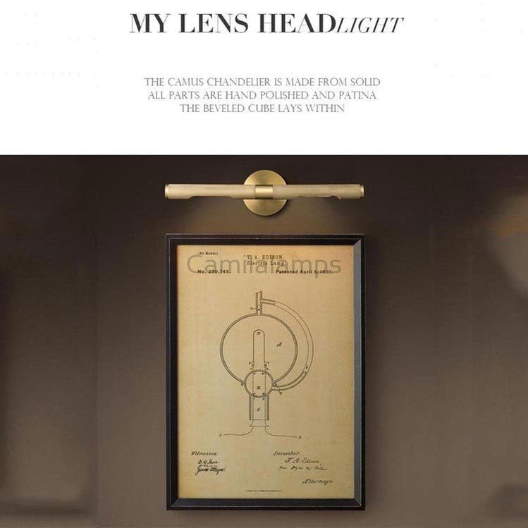 Solid Brass Wall Sconce Suitable For Irradiating Art Painting - Camilalamps - CA - WS0036