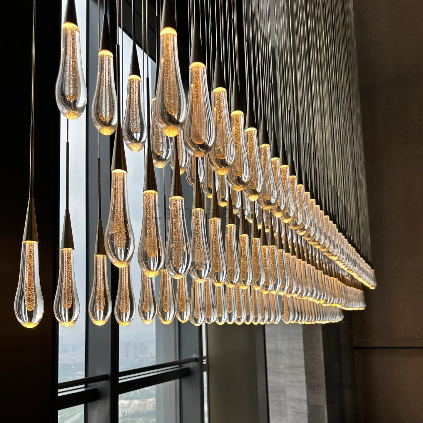 Solitaire Linear Chandelier 37"50"60"70"87"120" - Camilalamps - CAA - 10020A3