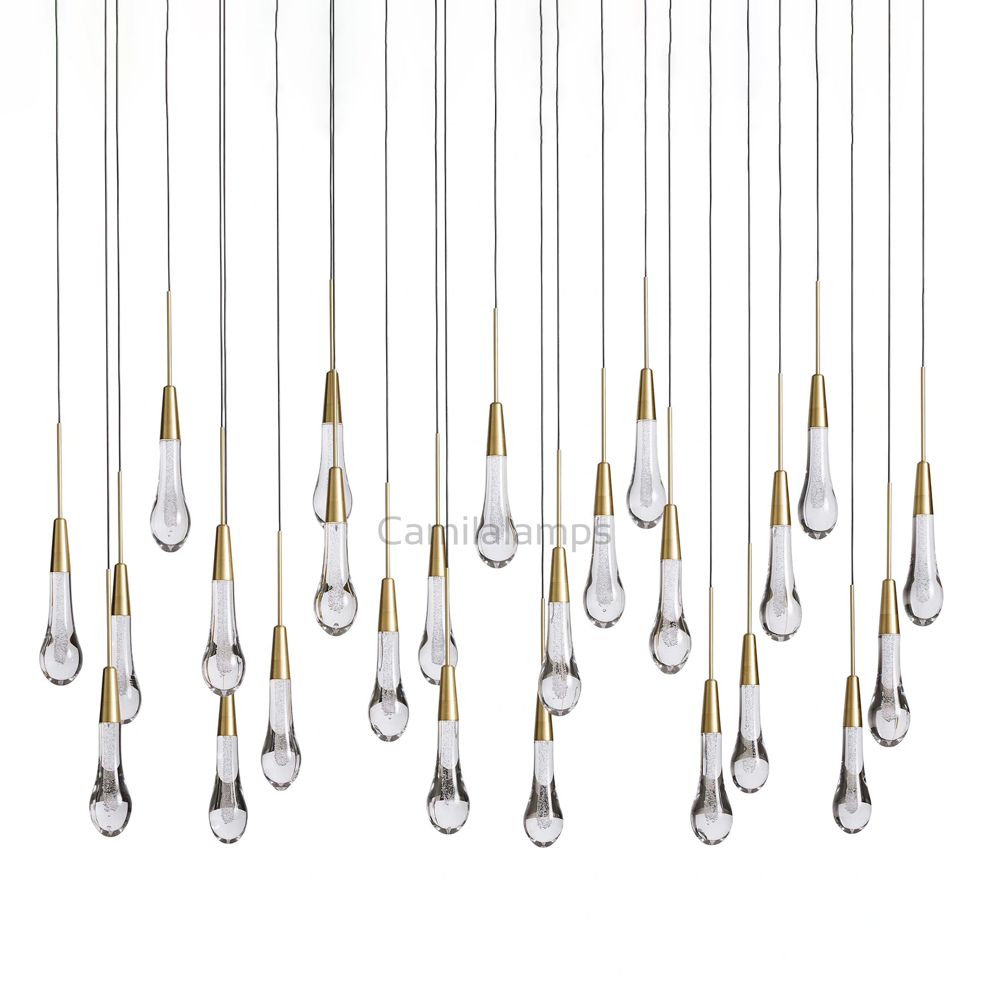 Solitaire Linear Chandelier 37"50"60"70"87"120" - Camilalamps - CAA - 10019A7