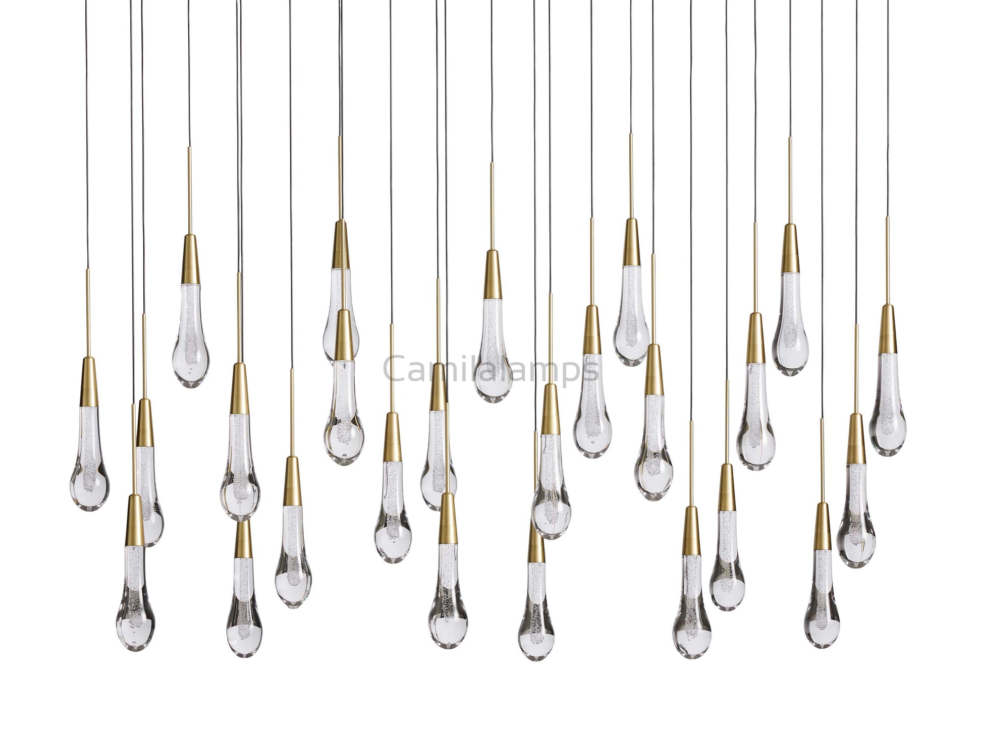 Solitaire Linear Chandelier 37"50"60"70"87"120" - Camilalamps - CAA - 10020A2