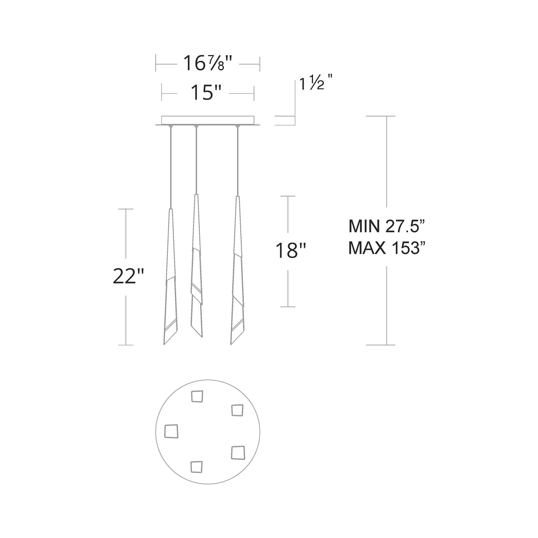 Solitude Round LED Multi Chandelier - Camilalamps - CA - 31403 - AB
