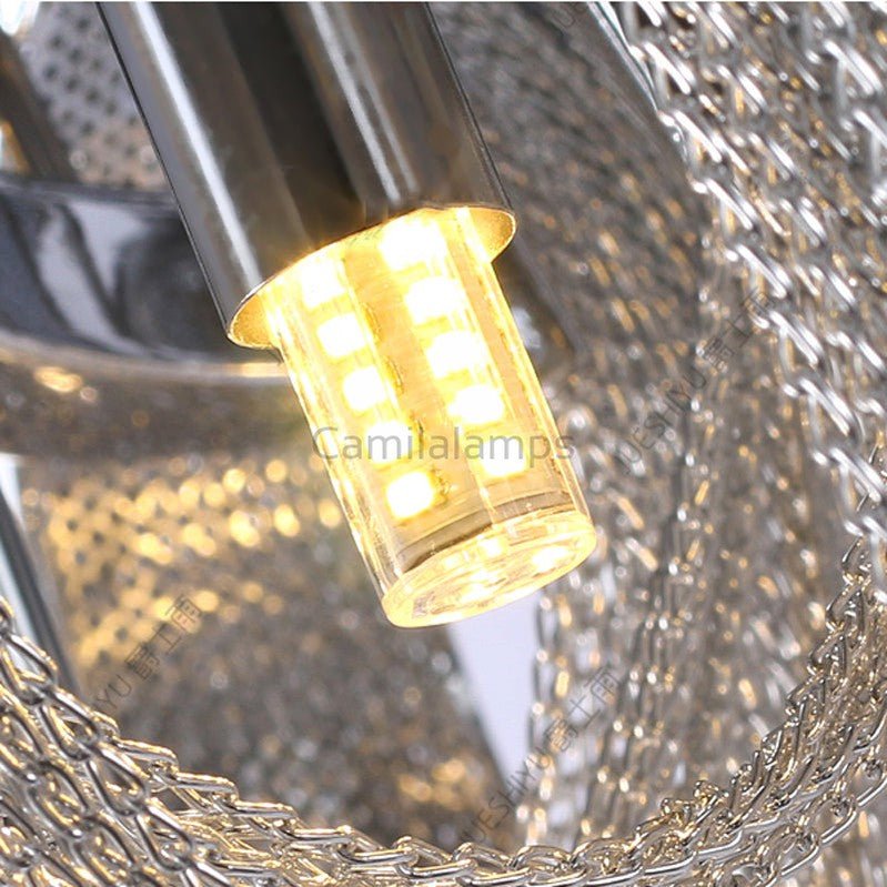 Sophian Aluminum Chain Tassel Round Chandelier - Camilalamps - CA - A - 044