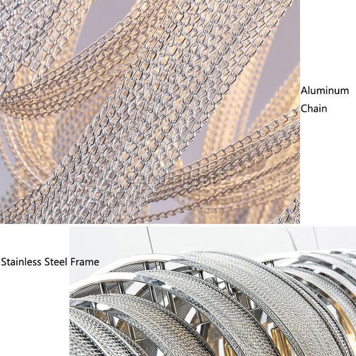 Sophian Luxury Aluminum Chain Tassel Chandelier - Camilalamps - CA - A - 12