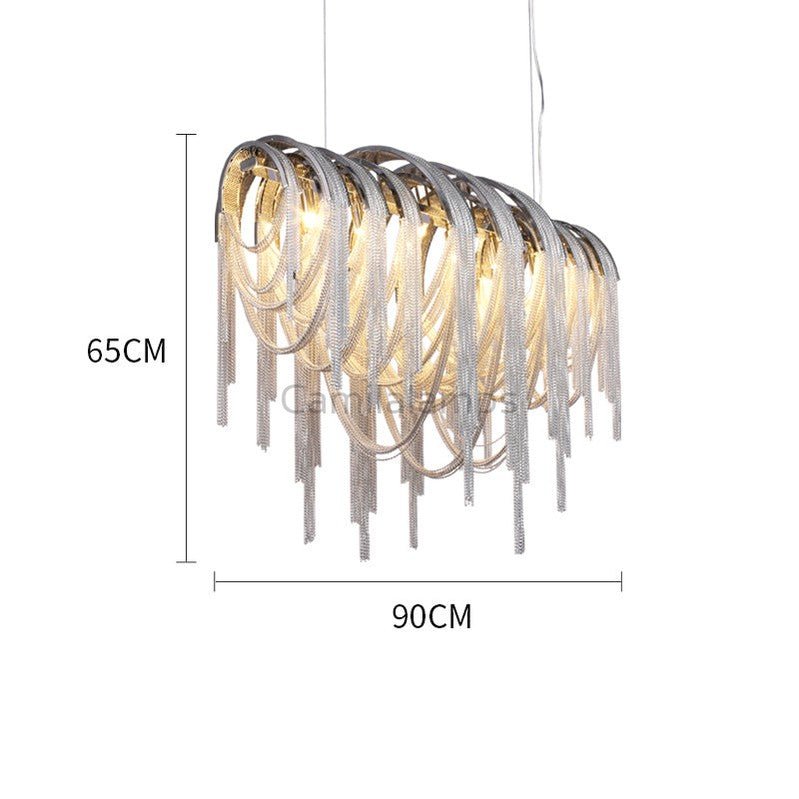 Sophian Luxury Aluminum Chain Tassel Chandelier - Camilalamps - Ca-1a-1010