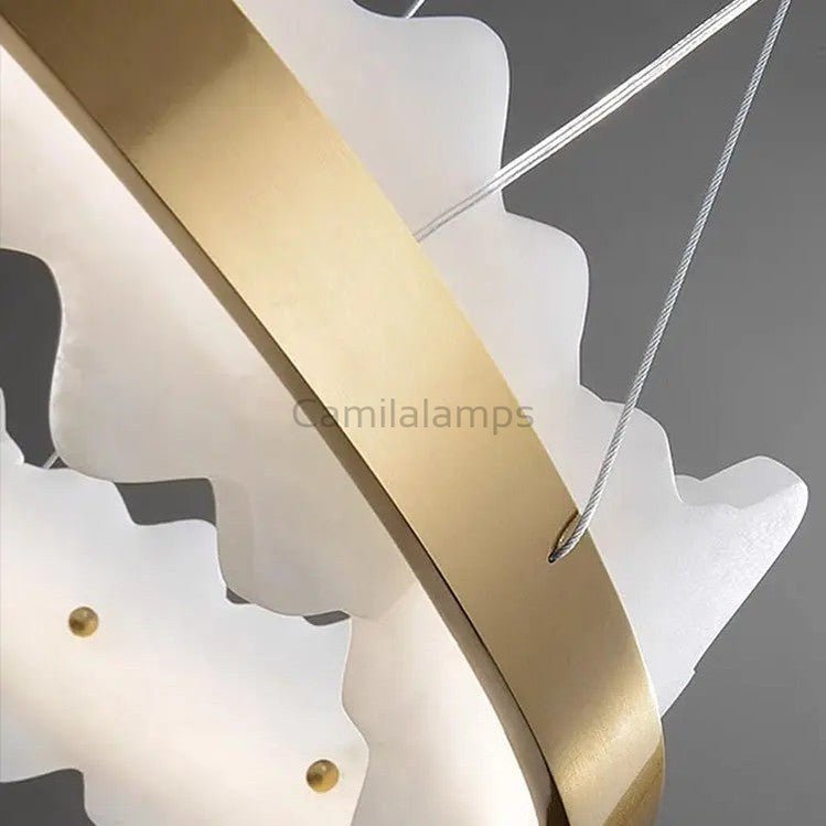 Spain Alabaster Brass Indoor Chandelier Lighting - Camilalamps - Spain - 1373 - 1
