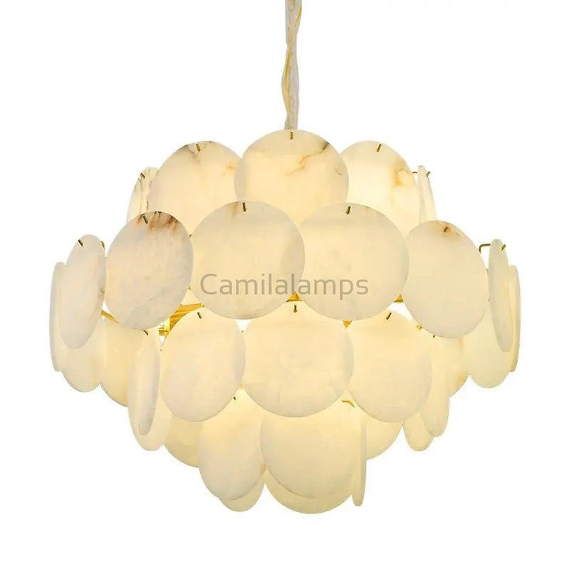 Spain Alabaster Brass Living Room Chandelier - Camilalamps - Spain - 1367 - 4 Lay - 3