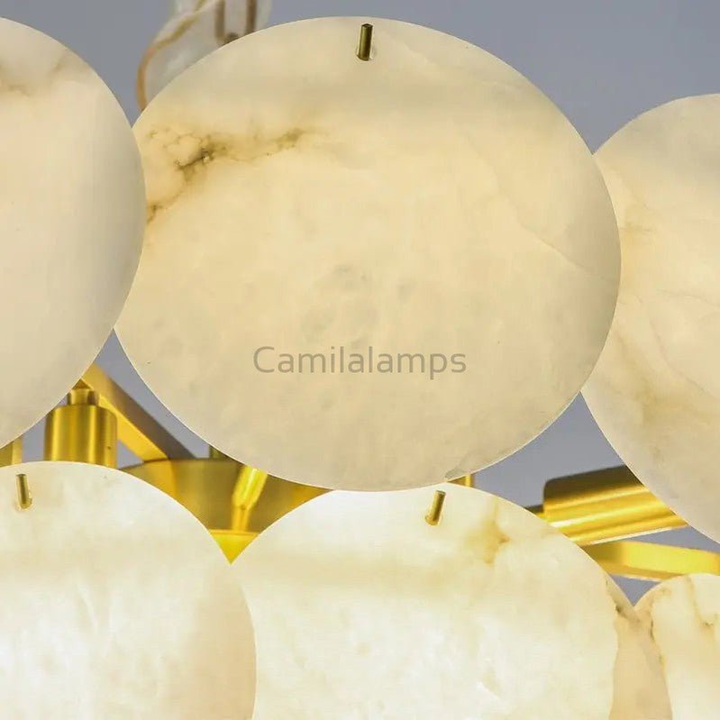 Spain Alabaster Brass Living Room Chandelier - Camilalamps - Spain - 1367 - 3 Lay - 2