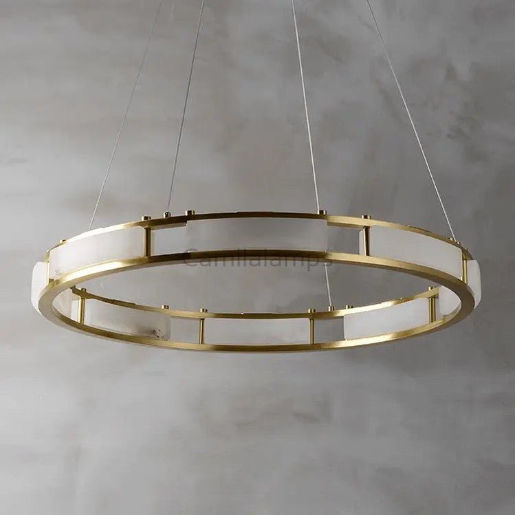 Spain Alabaster Brass Round Chandelier Lighting - Camilalamps - Spain - 1374 - 19.68 - 1