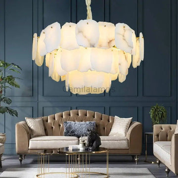 Spain Alabaster Modern Living Room Chandeliers - Camilalamps - Spain - 1363 - 2 Lay - 1