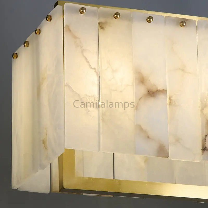 Spain Alabaster Rectangular Dining Room Chandeliers - Camilalamps - Spain - 1362 - 1