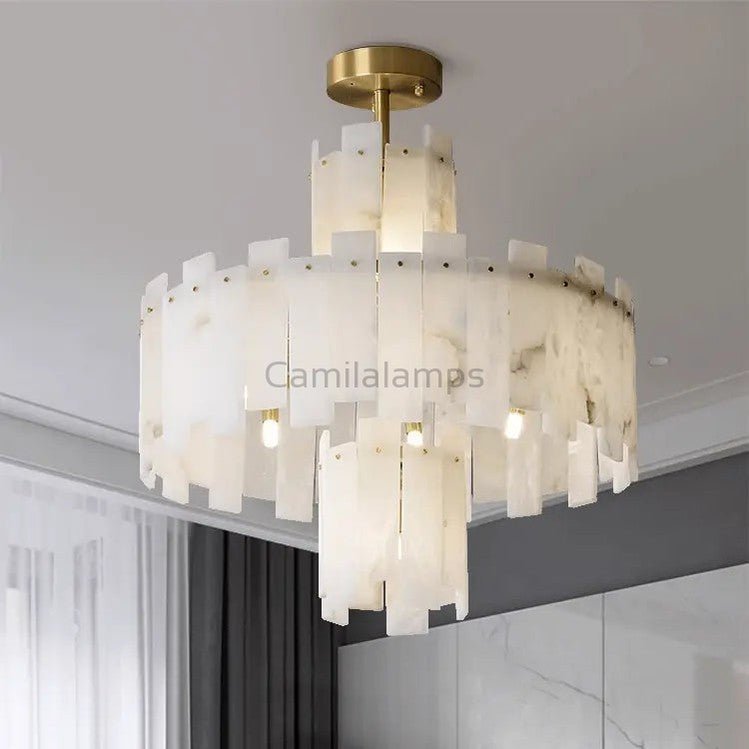 Spain Alabaster Round Modern Chandeliers - Camilalamps - Spain - 1365 - 23.62 - 1
