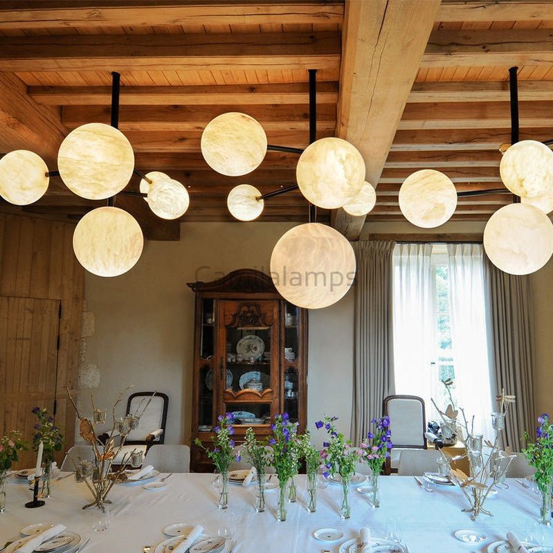Sphaira Alabaster Chandelier - Camilalamps - Sphai - 918 - 1