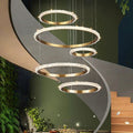 Staircase Modern Crystal Ring Chandelier - Camilalamps - ILC1004