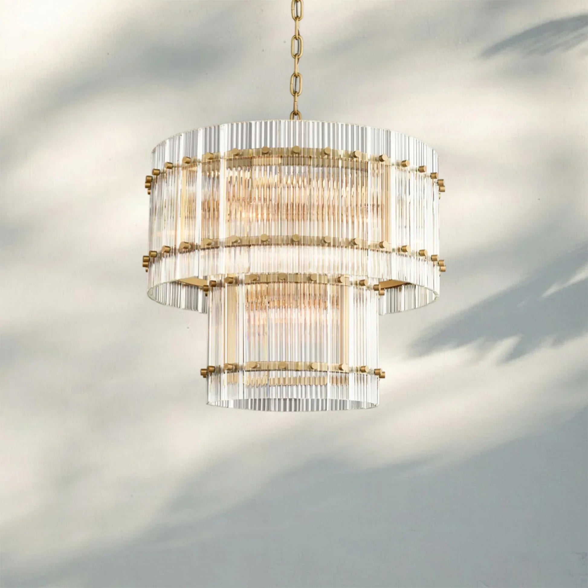 Sun Marco Modern Tierd Glass Round Chandelier - Camilalamps - CA-SUN-TRound-1