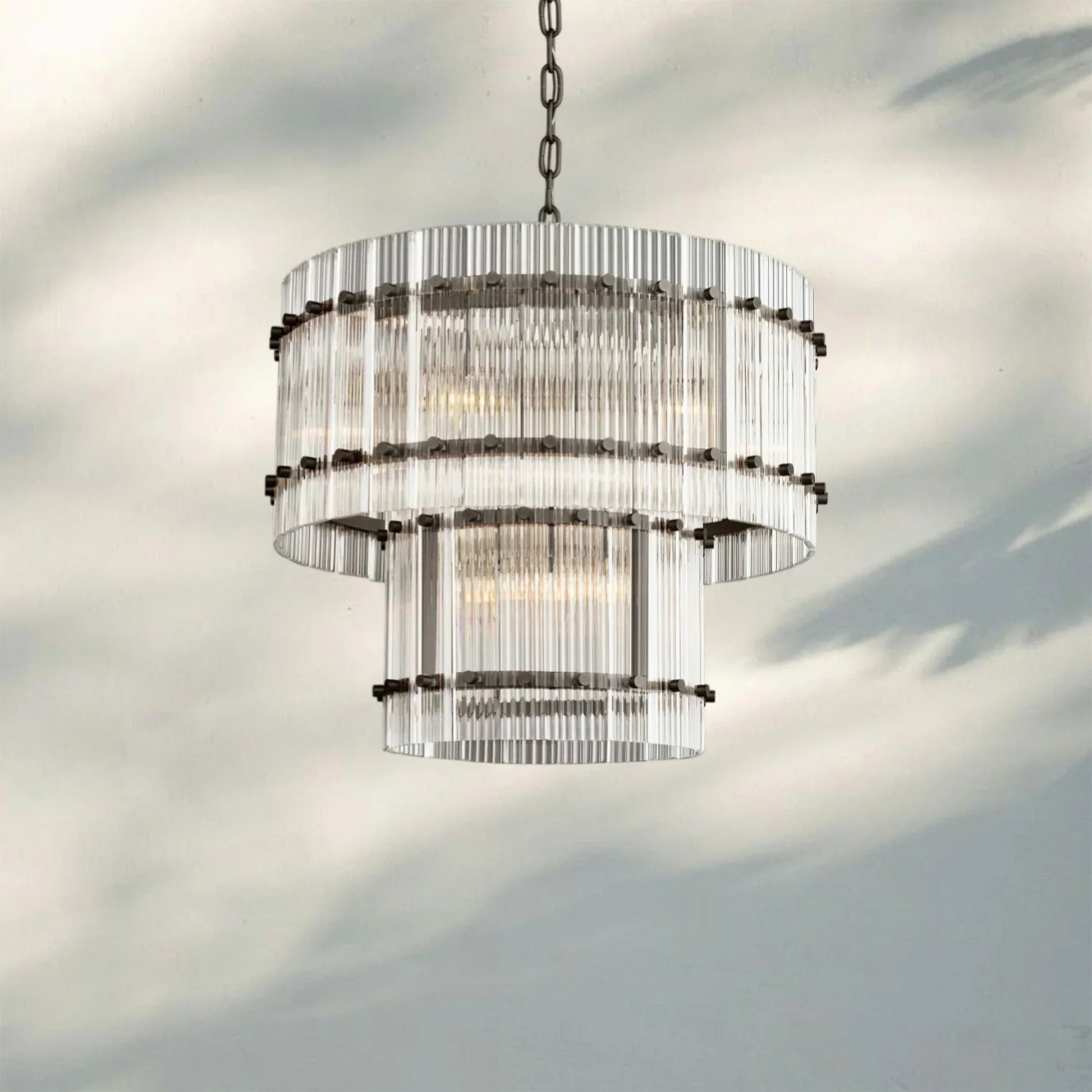 Sun Marco Modern Tierd Glass Round Chandelier - Camilalamps - CA-SUN-TRound-2