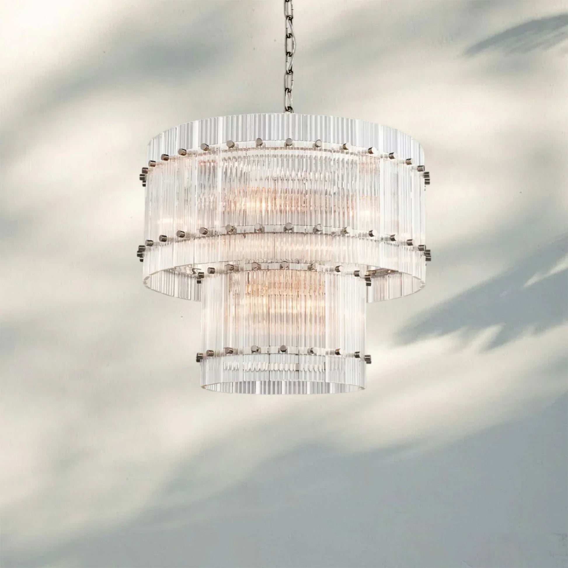 Sun Marco Modern Tierd Glass Round Chandelier - Camilalamps - CA-SUN-TRound-3