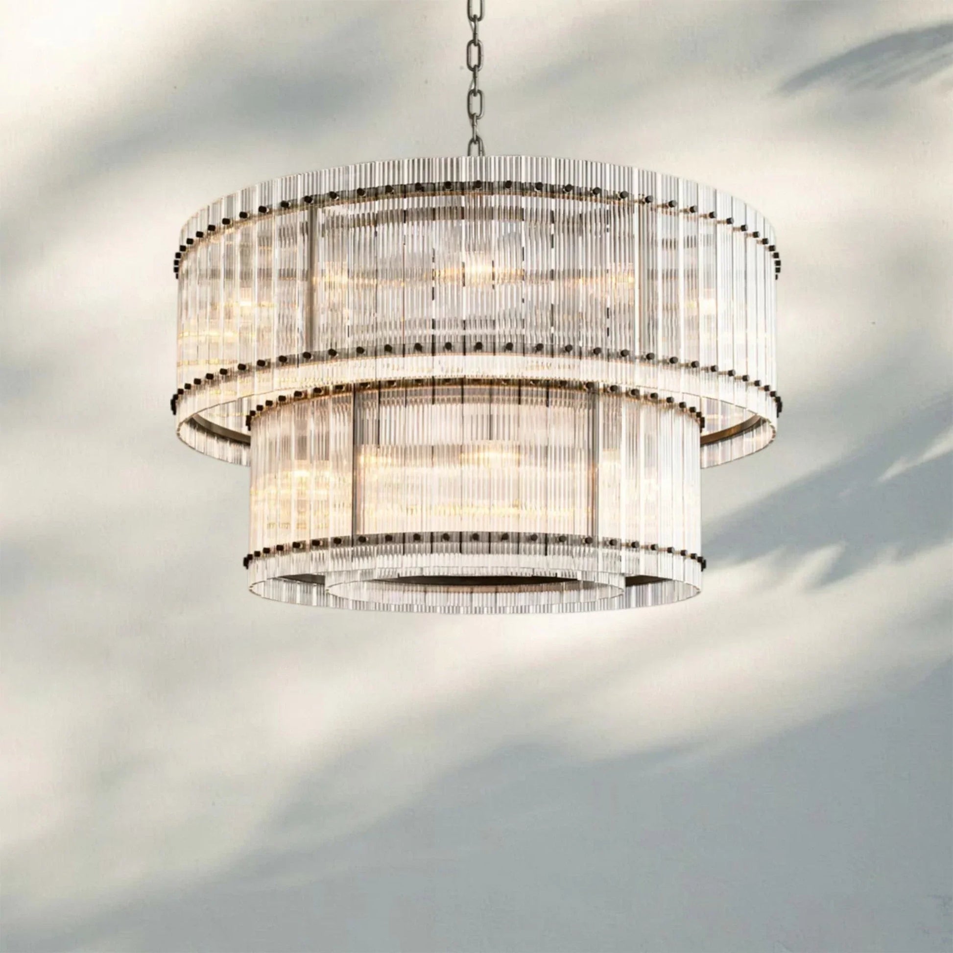 Sun Marco Modern Tierd Glass Round Chandelier - Camilalamps - CA-SUN-TRound-8