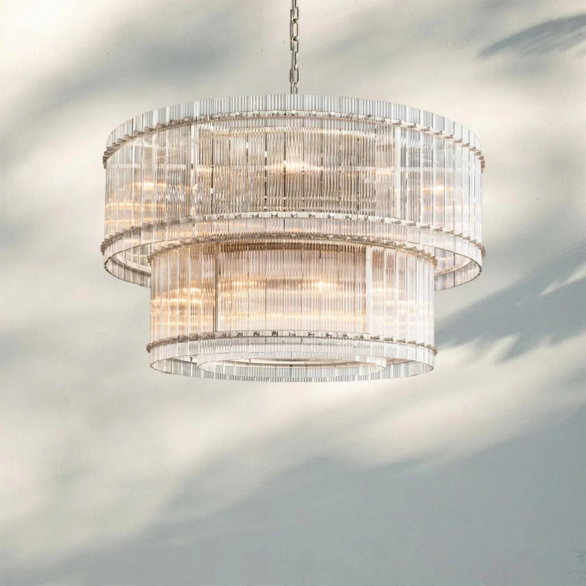 Sun Marco Modern Tierd Glass Round Chandelier - Camilalamps - CA-SUN-TRound-9