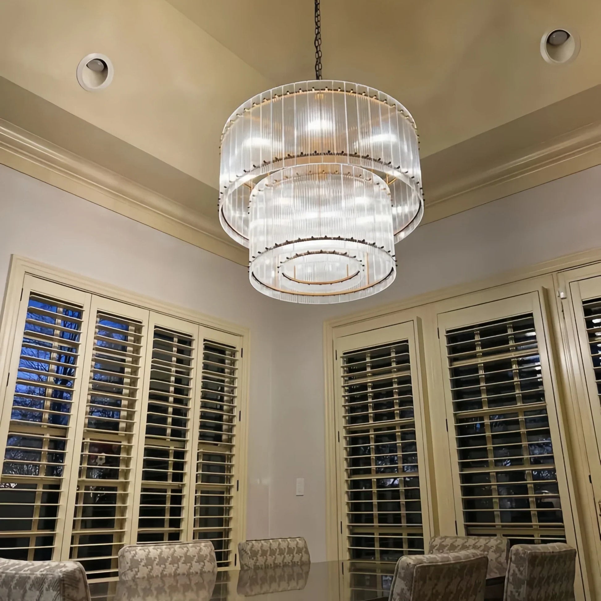 Sun Marco Modern Tierd Glass Round Chandelier - Camilalamps - CA-SUN-TRound-10