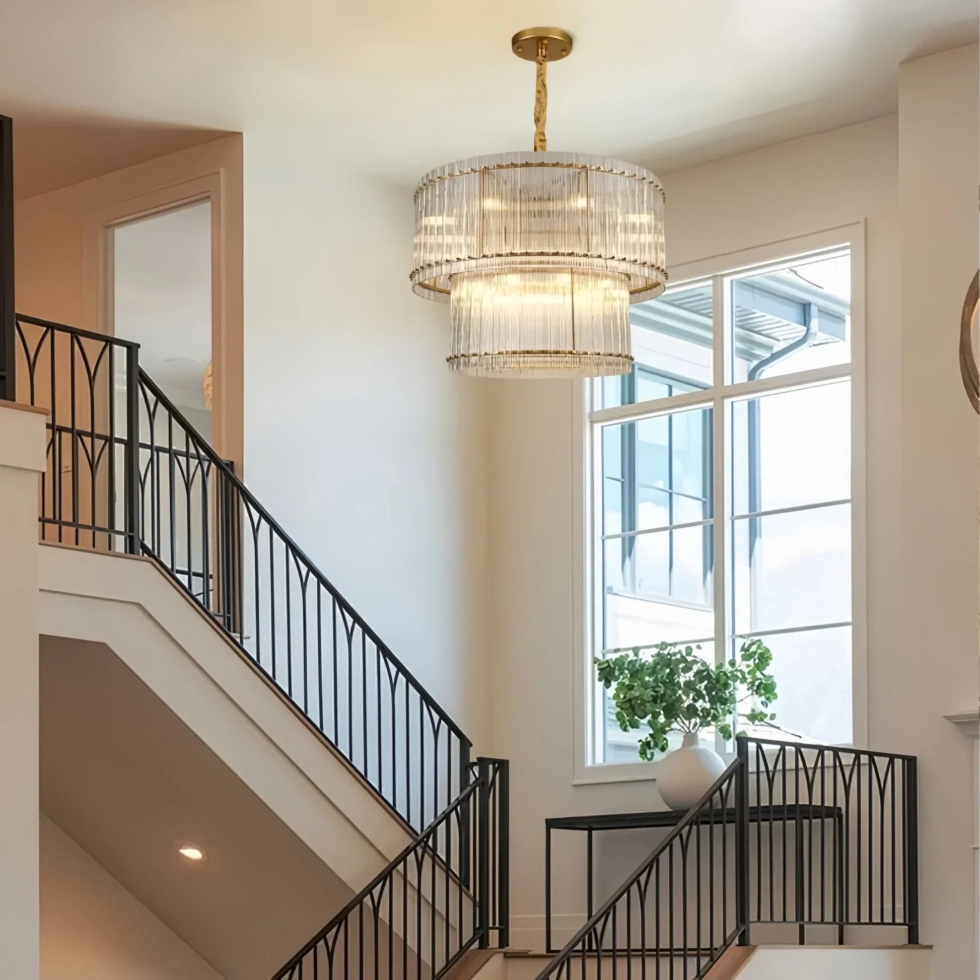 Sun Marco Modern Tierd Glass Round Chandelier - Camilalamps - CA-SUN-TRound-10