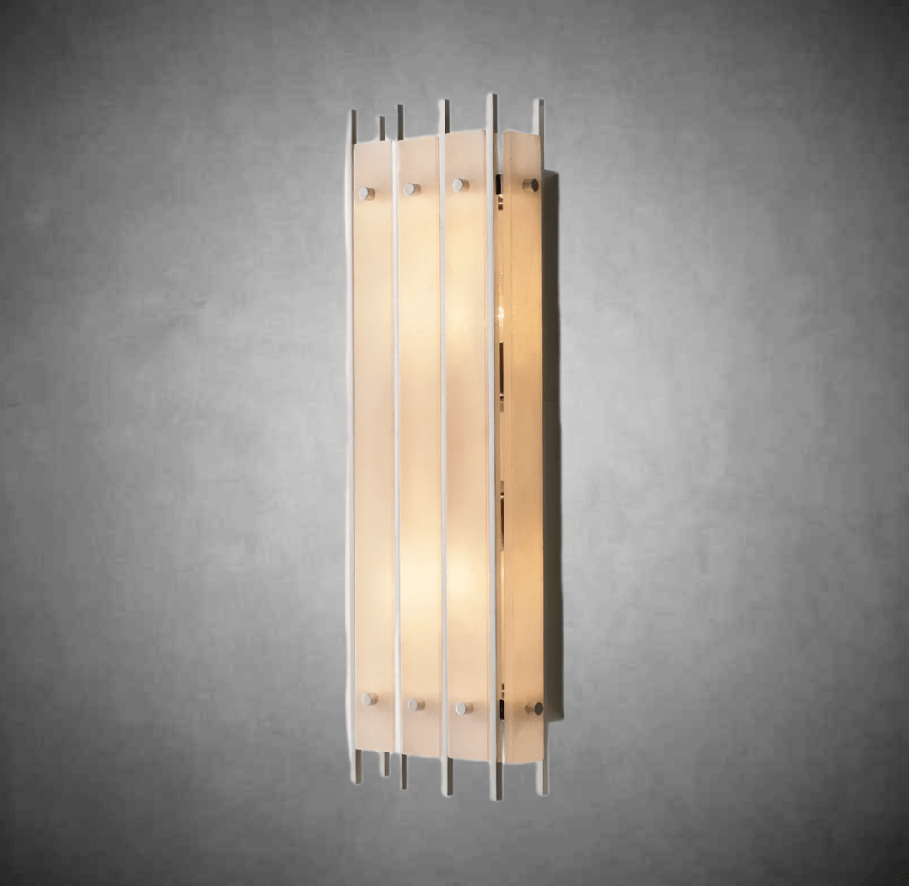Sun Marcus Alabaster Grand Rectangular Sconce - Camilalamps - CA - Sun0429