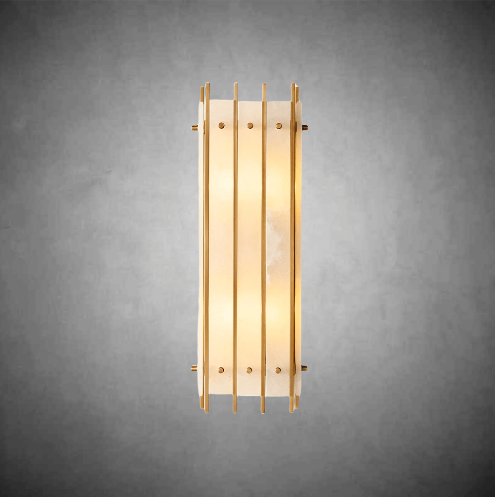 Sun Marcus Alabaster Grand Rectangular Sconce - Camilalamps - CA - Sun0429