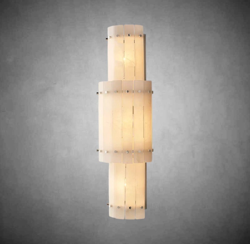 Sun Marcus Alabaster Grand Round Sconce - Camilalamps - CA - Sun0432