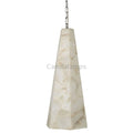Tall Alabaster Tapered Hexagon Pendant Light - Camilalamps - CA - AL2024 - C2299