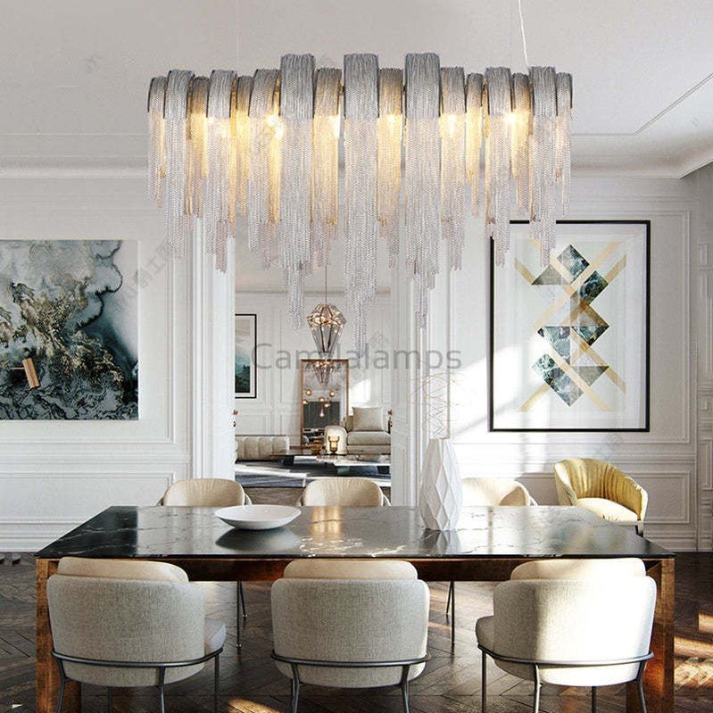 Tassel Oval Chandelier - Camilalamps - Tassel-131231
