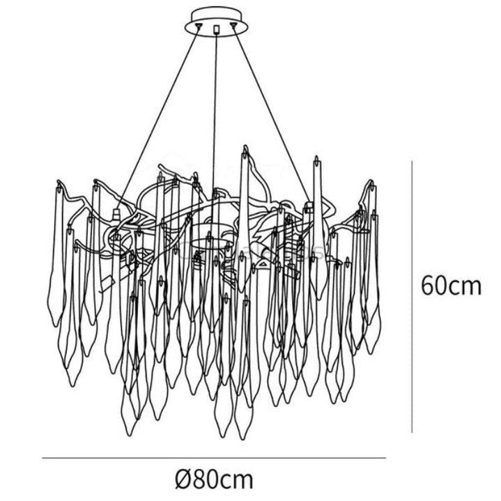 Teardrop Crystal Chandelier - Camilalamps - Ca-1BU2024-1C1879