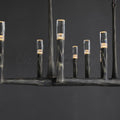 Thaddeas Hand - Forged Metal Linear Chandelier - Camilalamps - CAM1613
