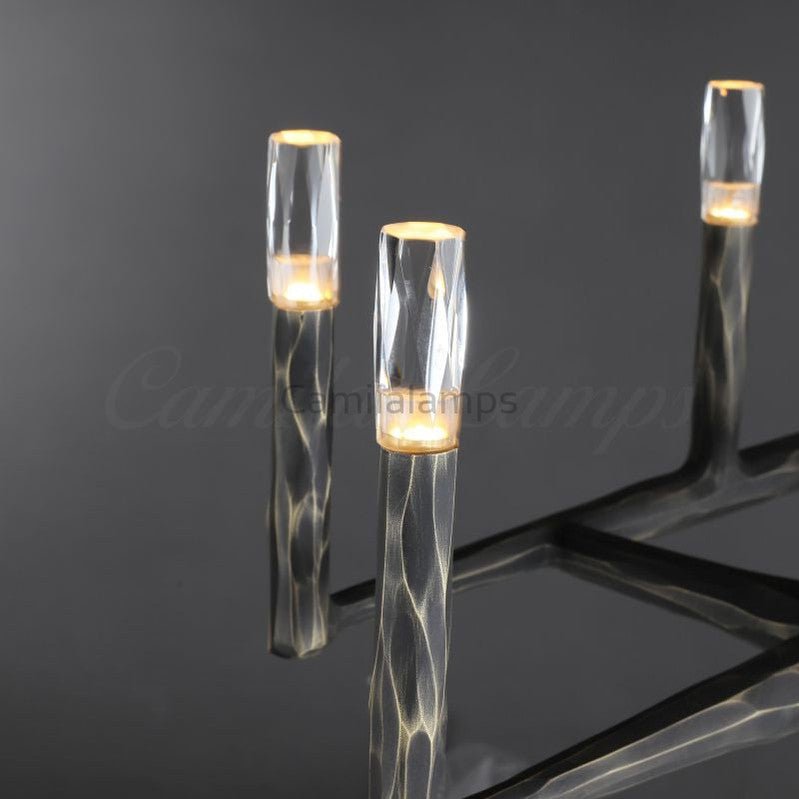 Thaddeas Hand - Forged Metal Linear Chandelier - Camilalamps - CAM1613