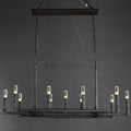 Thaddeas Hand - Forged Metal Linear Chandelier - Camilalamps - CAM1611