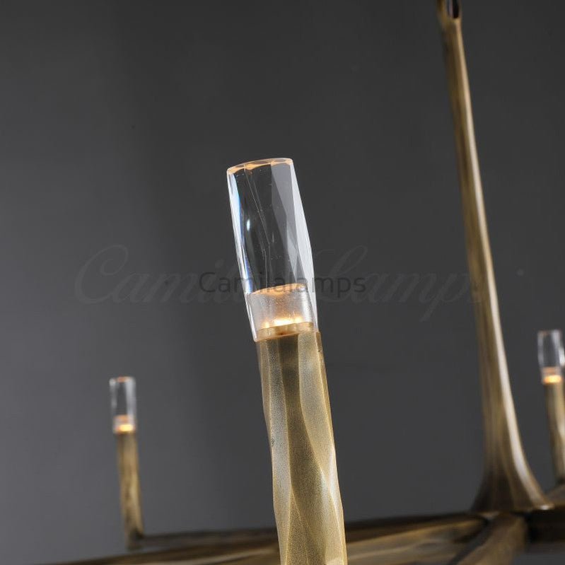 Thaddeas Hand - Forged Metal Round Chandelier - Camilalamps - CAM1626