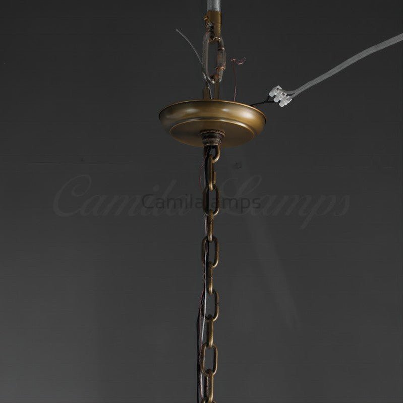 Thaddeas Hand - Forged Metal Round Chandelier - Camilalamps - CAM1626