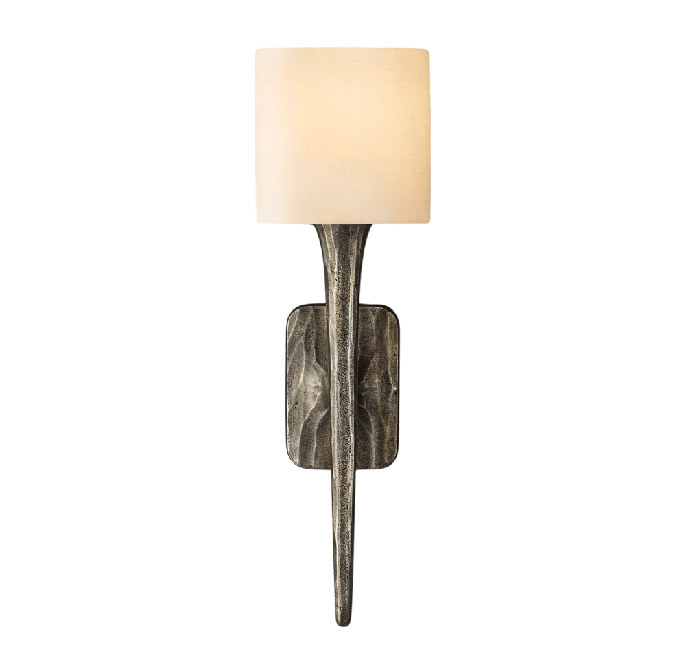 Thaddeas Shaded Hand - Forged Metal Sconce - Camilalamps - CA - RH - PEN - 2552606