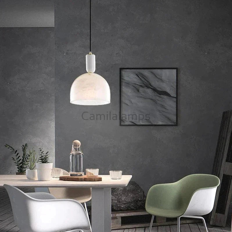 Theseus Alabaster Mina Pendant Light - Camilalamps